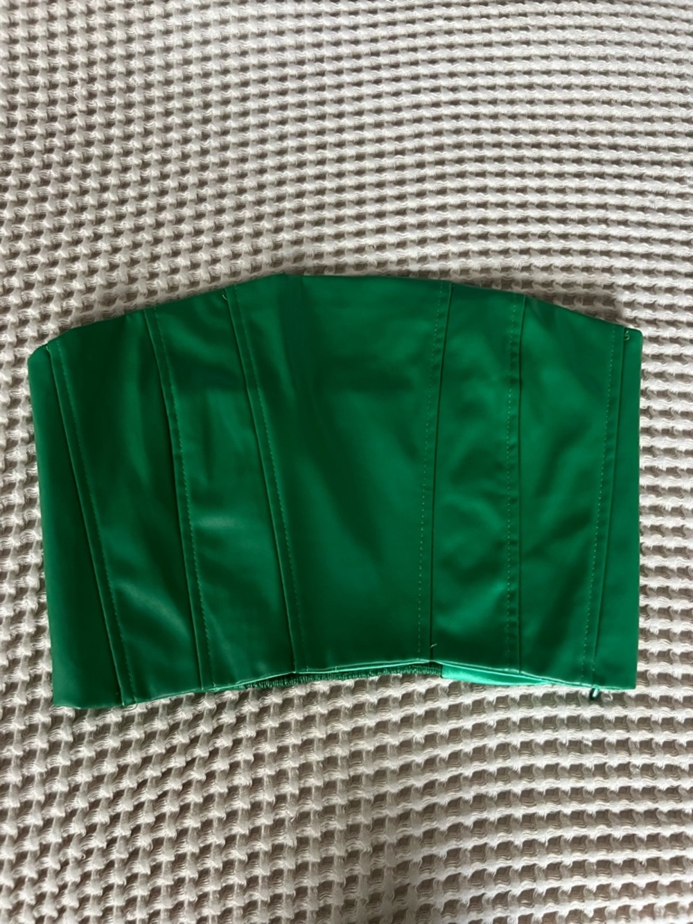 SHEIN Green Strapless Corset Crop Top